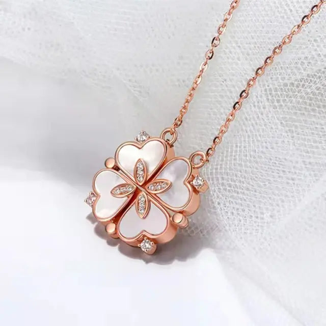 316l Edelstahl Liebe Magnetische Anhänger Halskette Für Frauen Klee Halskette Herzförmige Klee Halskette Anhänger Schmuck Geschenk